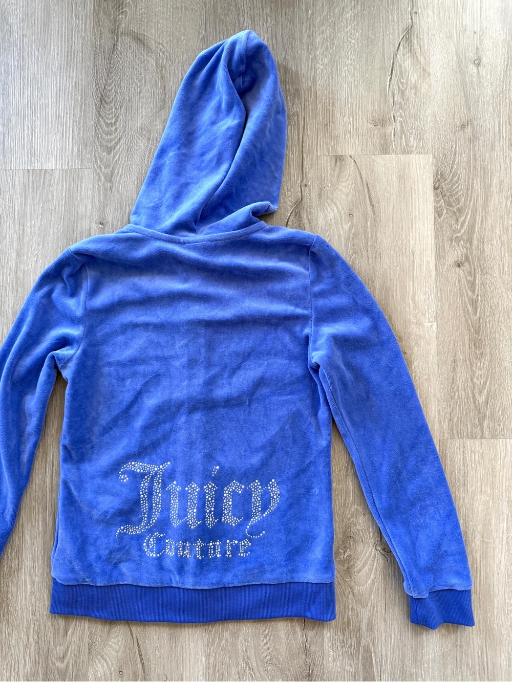 Juicy Couture Paris Hilton hooded full zip track jacket blue 12 kids